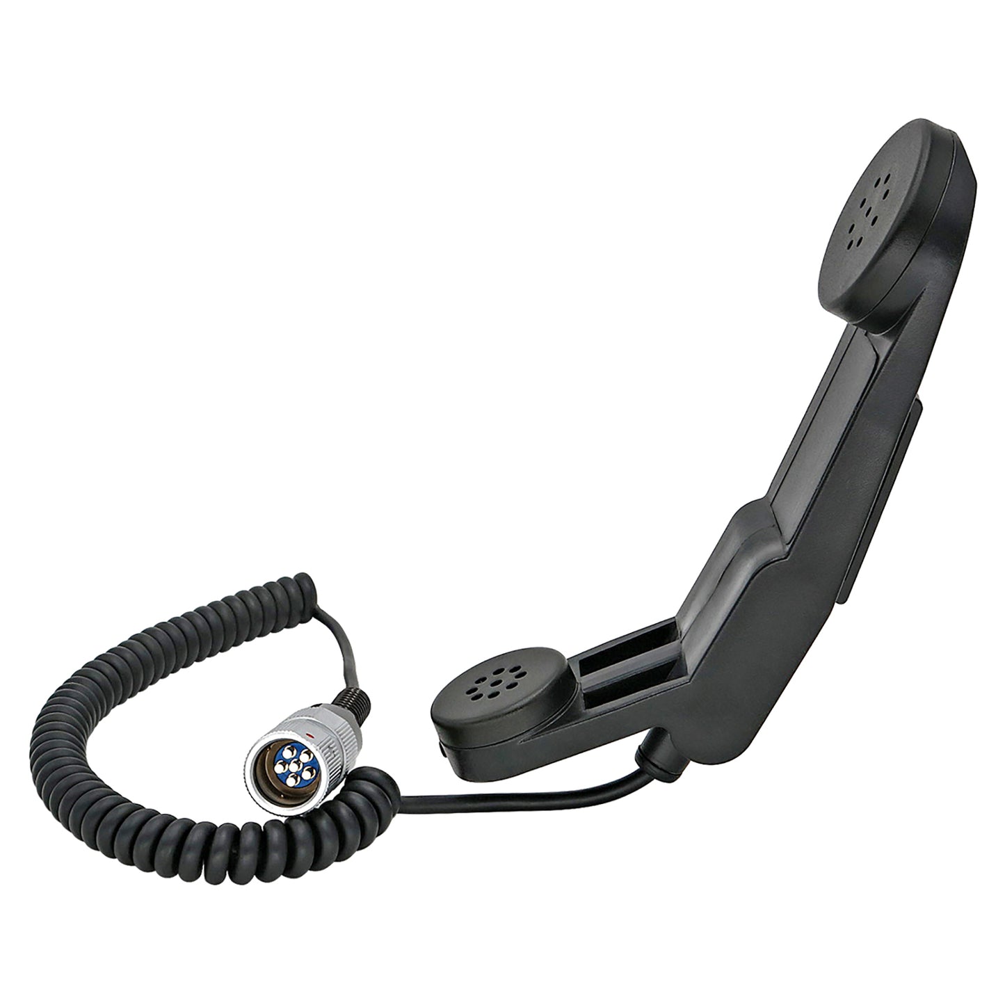 TS TAC-SKY H-250 Adapter Handheld Microphone Spring Coil Design PTT Compatible with PRC 153/163 Radio