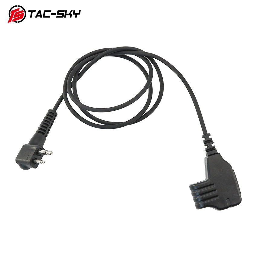 TS TAC-SKY Tactical PTT Microphone 2 Pin Plug or 3.5mm Compatible with Motorola GP2000