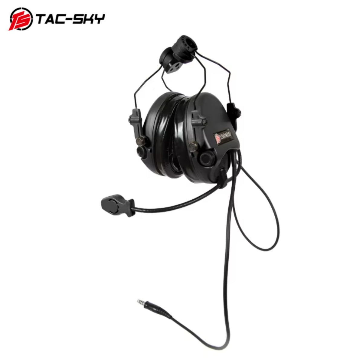 TAC-SKY Tactical Headset for TEA Hi-Threat Silicone Over-Ear Hearing Protection Noise Canceling Pickup Headphones