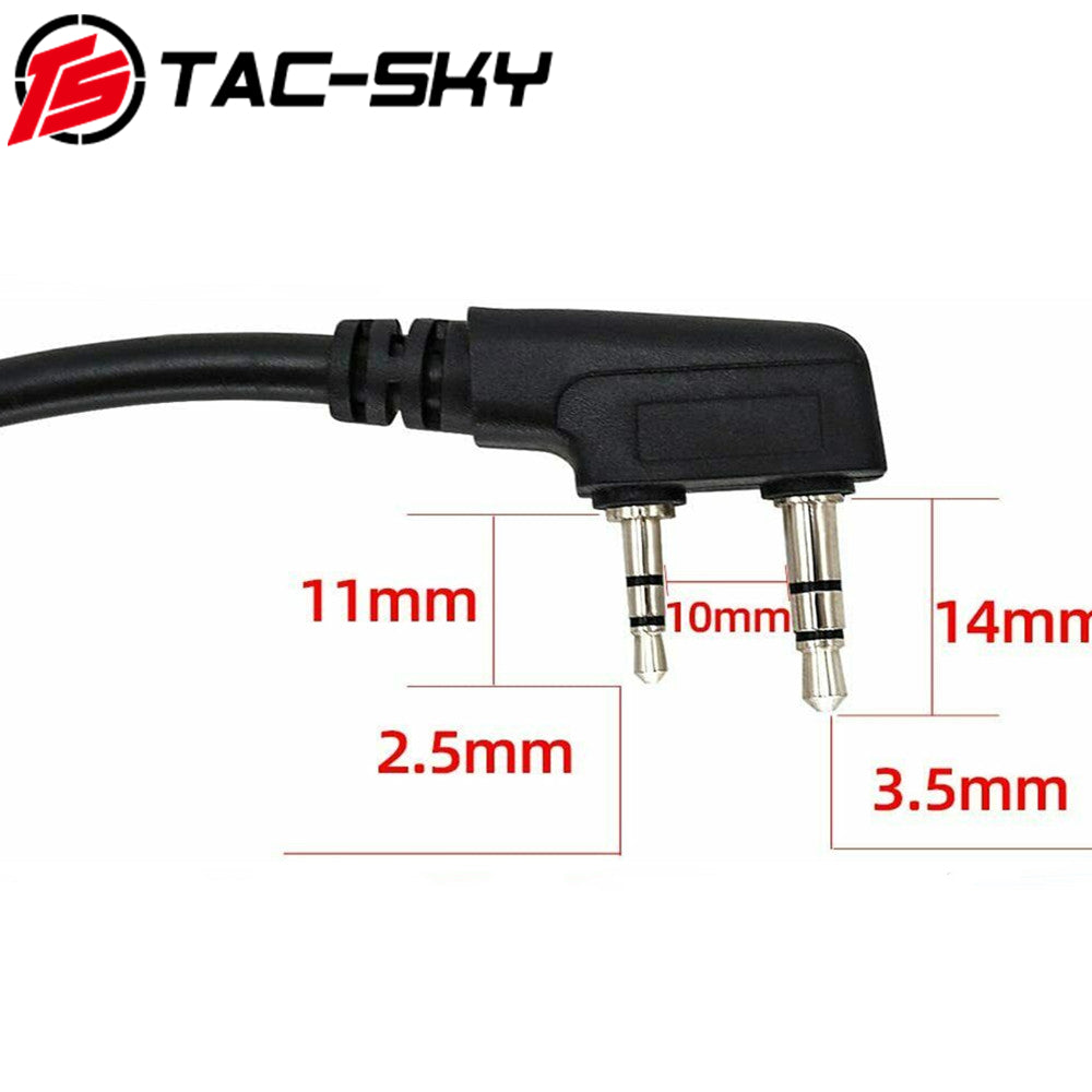 TS TAC-SKY DIY Connector U-283 6Pin to 2PIN K Plug Adapter PRC 152/148 Dummy Case