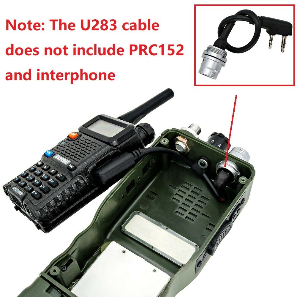 TS TAC-SKY DIY Connector U-283 6Pin to 2PIN K Plug Adapter PRC 152/148 Dummy Case
