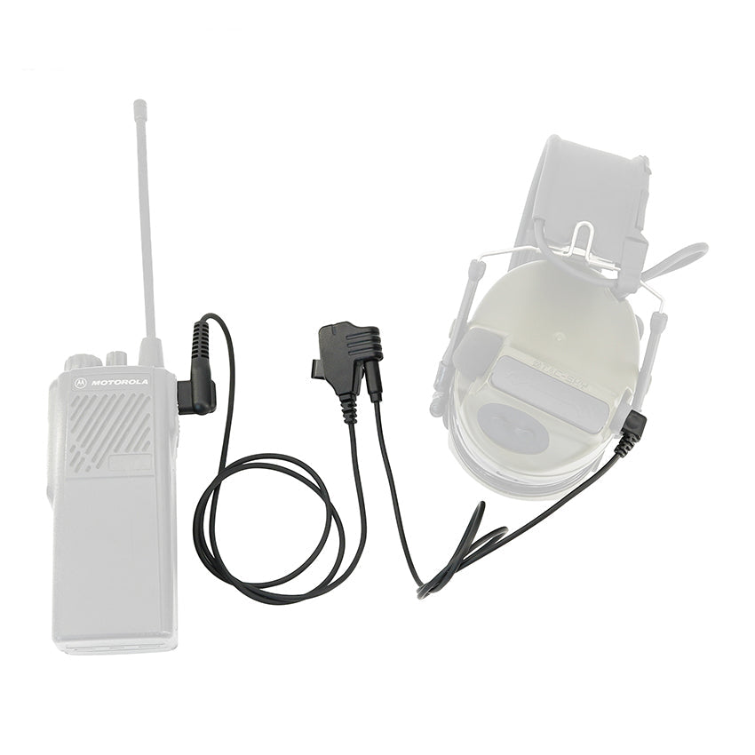 TAC-SKY Motorola 2-Pin Plug to 2-Pin Microphone Adapter for COMTAC I /TCI LIBERATOR I Tactical Shooting Headsets