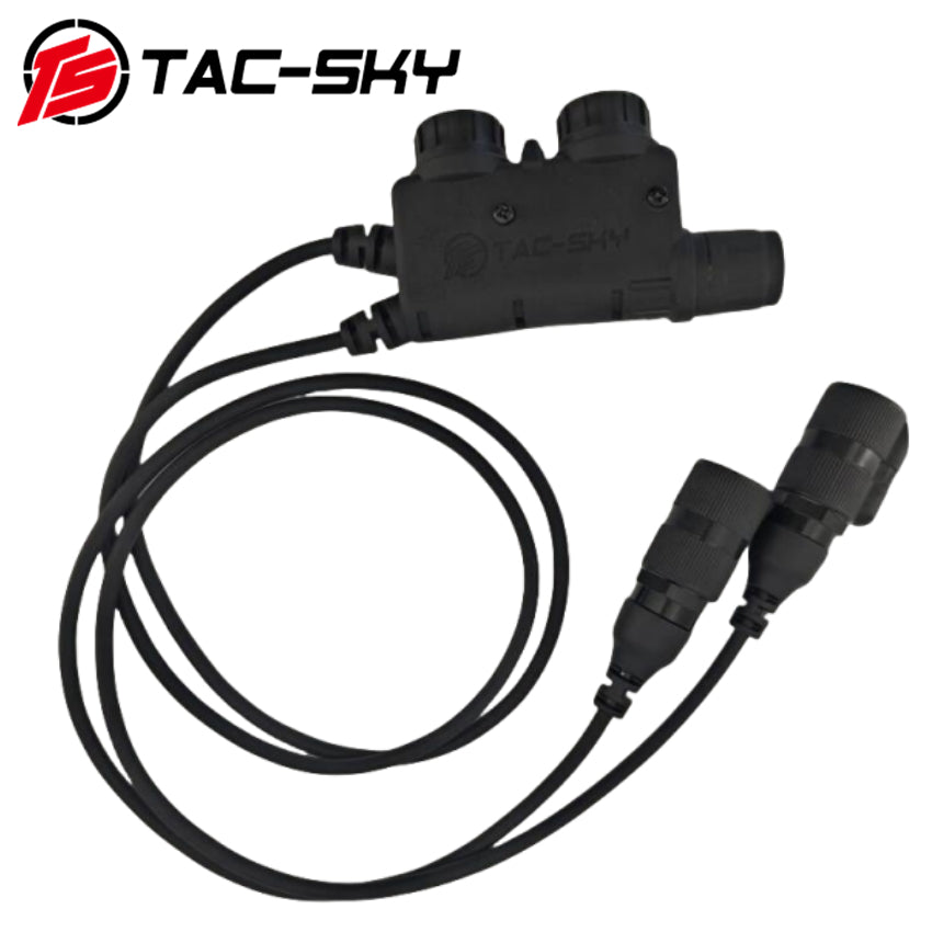 TS TAC-SKY V2 PTT 6pin Dual Comm Compatible with COMTA Tactical Headphones for AN/PRC 152/148 Radio