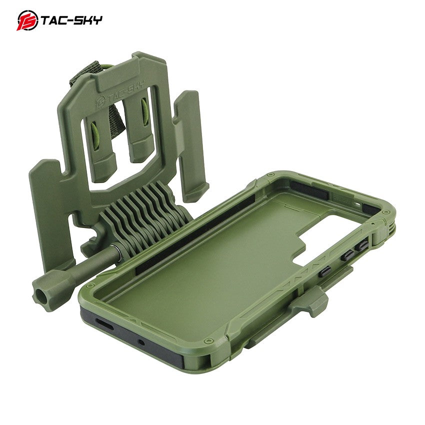 TAC-SKY Tactical Accessory Chest Mount Phone Holder Compatible with Samsung Galaxy S23/S24/S25 and MOLLE Vest Mounts