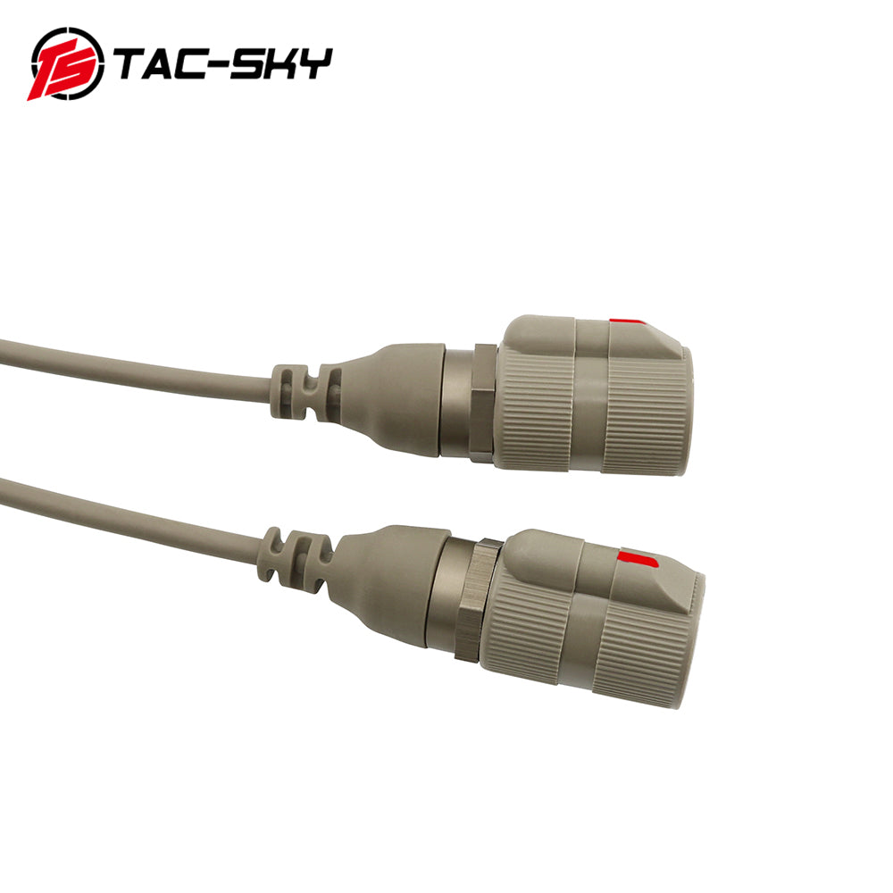 TS TAC-SKY V2 PTT 6pin Dual Comm Compatible with COMTA II/III Tactical Headset for AN/PRC 152/148 Radio