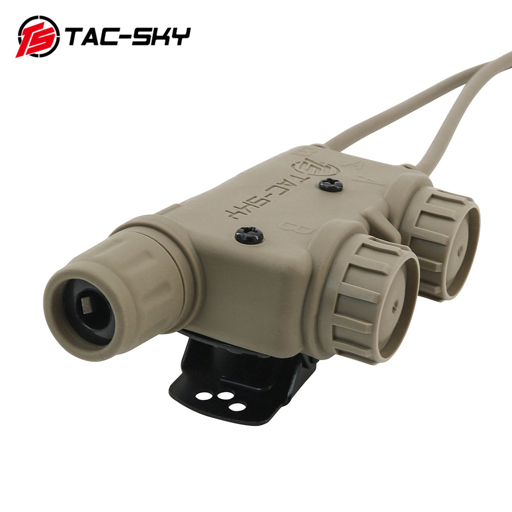 TS TAC-SKY V2 PTT 6pin Dual Comm Compatible with COMTA II/III Tactical Headset for AN/PRC 152/148 Radio