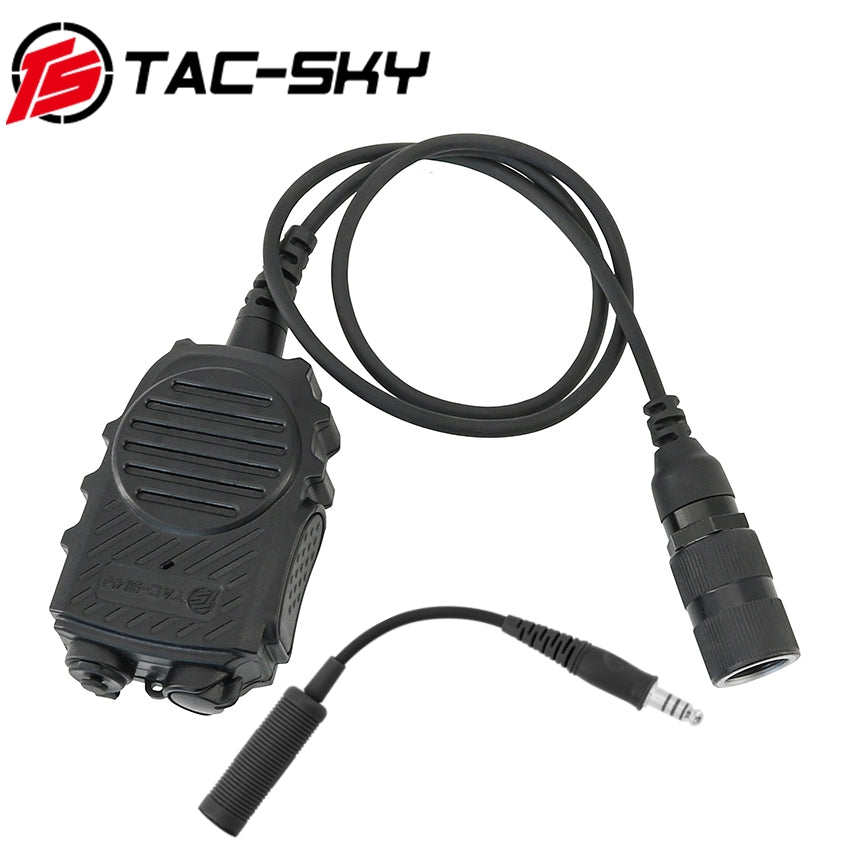 TS TAC-SKY Tactical handheld microphone PTT 6 Pin Plug Military Version + U174 Converter