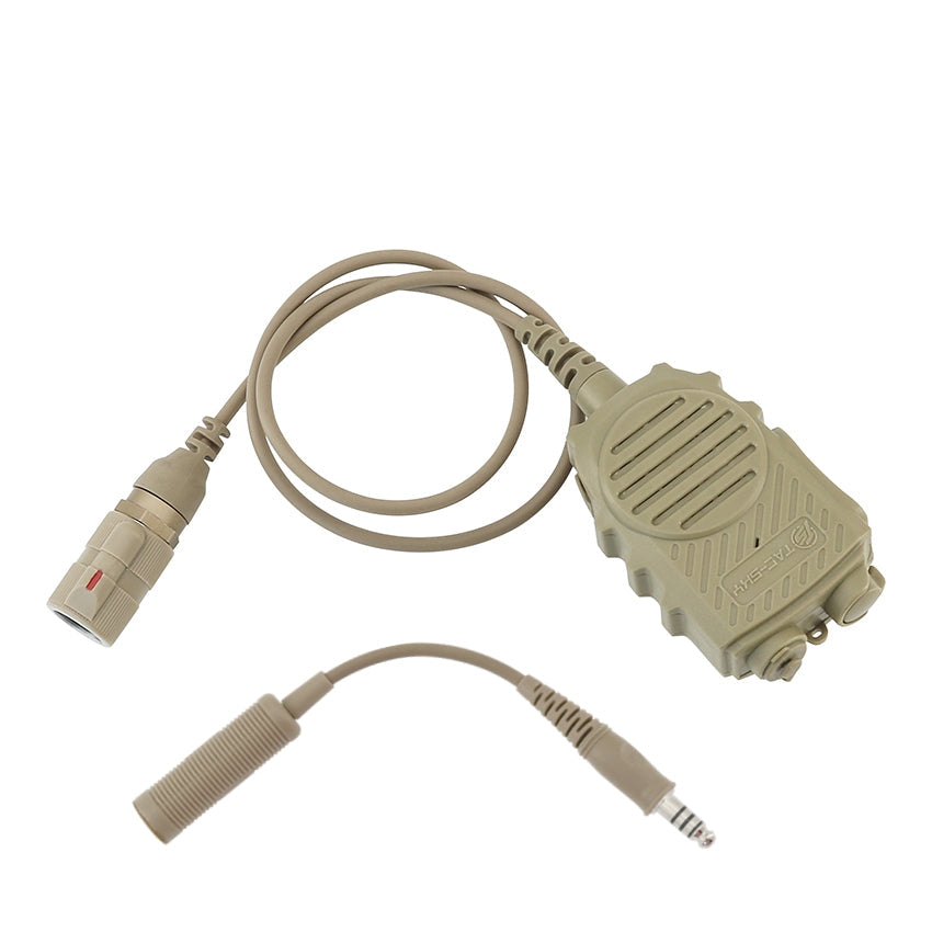 TS TAC-SKY Tactical handheld microphone PTT 6 Pin Plug Military Version + U174 Converter