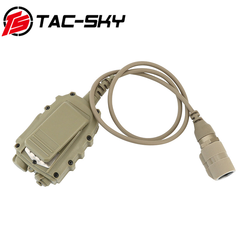 TS TAC-SKY Tactical handheld microphone PTT 6 Pin Plug Military Version + U174 Converter