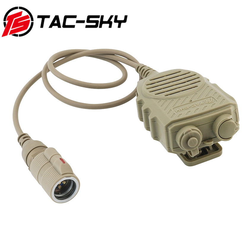 TS TAC-SKY Tactical handheld microphone PTT 6 Pin Plug Military Version + U174 Converter