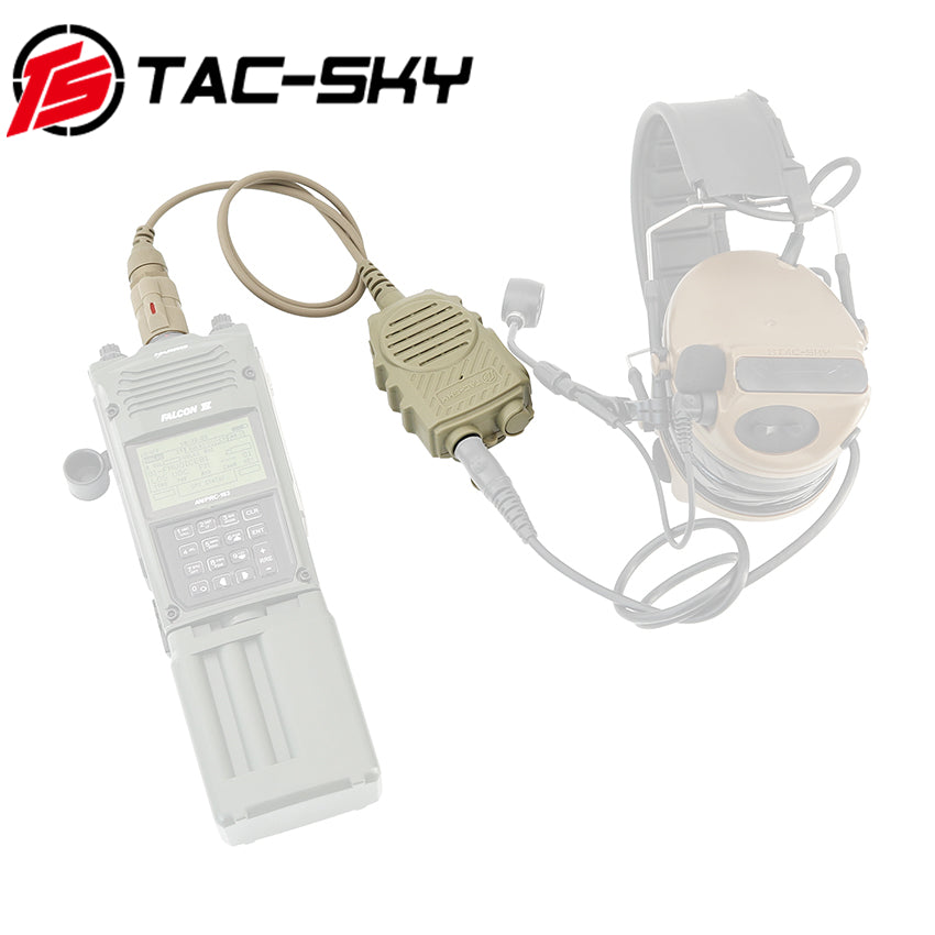 TS TAC-SKY Tactical handheld microphone PTT 6 Pin Plug Military Version + U174 Converter
