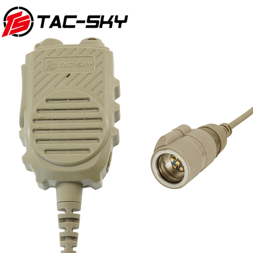 TS TAC-SKY Tactical handheld microphone PTT 6 Pin Plug Military Version + U174 Converter