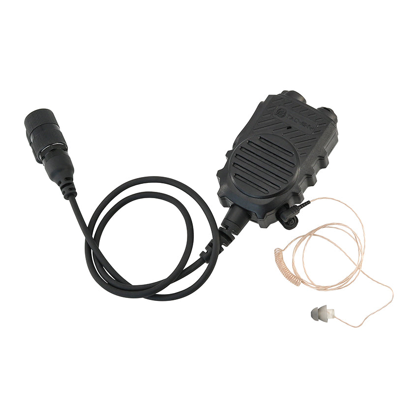 TS TAC-SKY Mini Single Side Wired Earbud 3.5mm + 6-Pin Handheld Microphone PTT