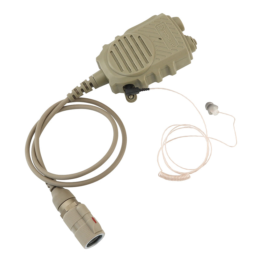 TS TAC-SKY Mini Single Side Wired Earbud 3.5mm + 6-Pin Handheld Microphone PTT