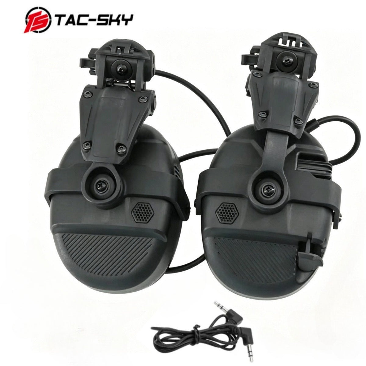 TAC-SKY Tactical Electronic Hearing Protection Silicone Earmuffs +3.5mm for ARC Track— for Outdoor Shooting and Hunting