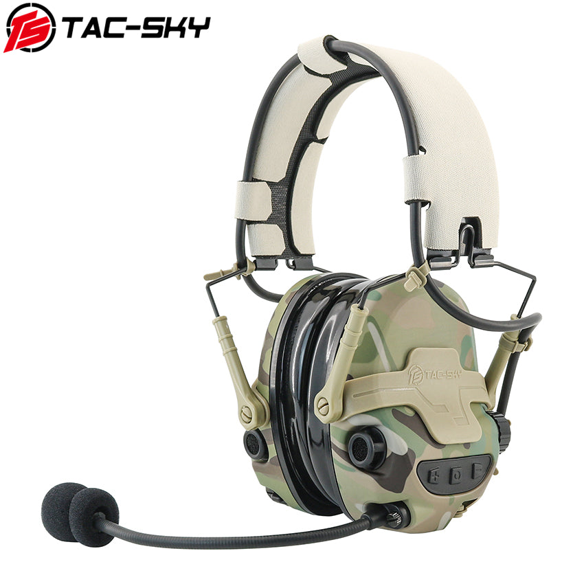 TS TAC-SKY T700 Active Noise Cancellation Tactical Headset with ARC Rail helmet Bracket + V2 PTT + U174