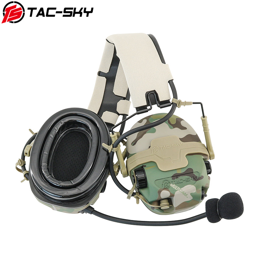 TS TAC-SKY T700 Active Noise Cancellation Tactical Headset with ARC Rail helmet Bracket + V2 PTT + U174