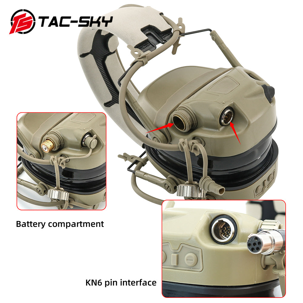 TAC-SKY Tactical Headset Noise Canceling Headphones Various scene modes can be switched