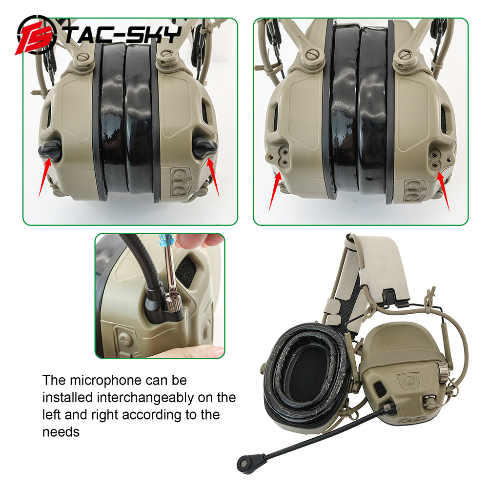 TAC-SKY Tactical Headset Noise Canceling Headphones Various scene modes can be switched