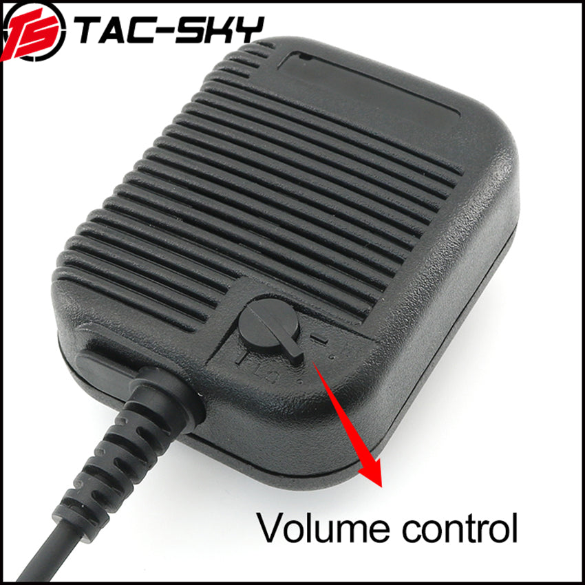 TS TAC-SKY 6 Pin PTT Adapter Handheld Microphone Shoulder Speaker Compatible with PRC152/163 Two Way Radio
