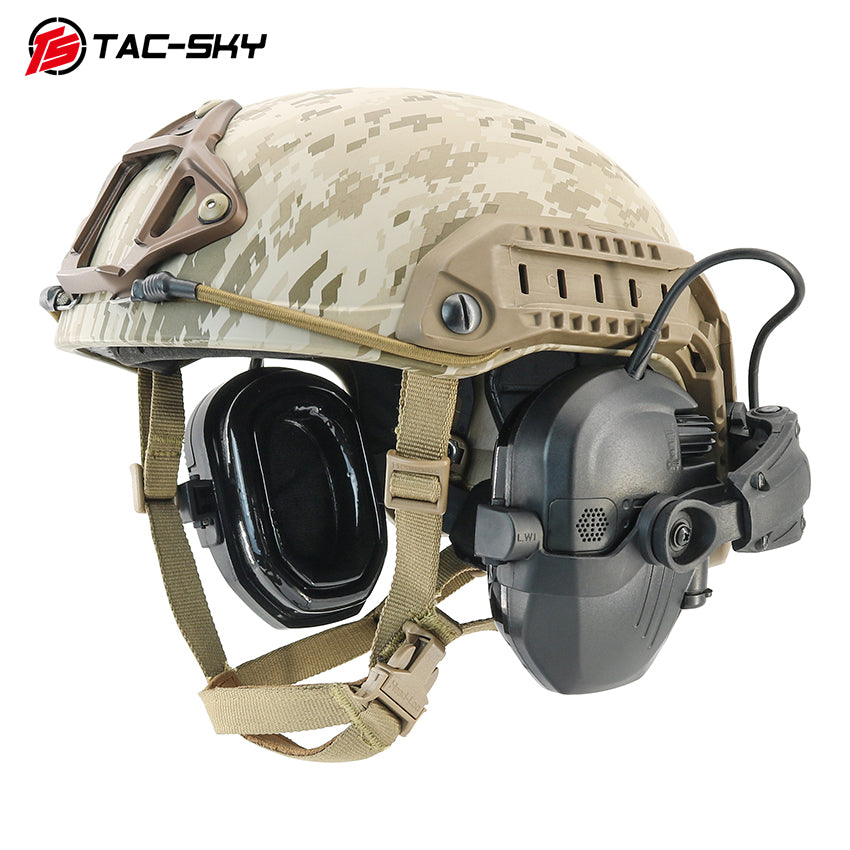 TS TAC-SKY ARC Rail Helmet Mount Compatible with Walker's Razor Tactical Headset