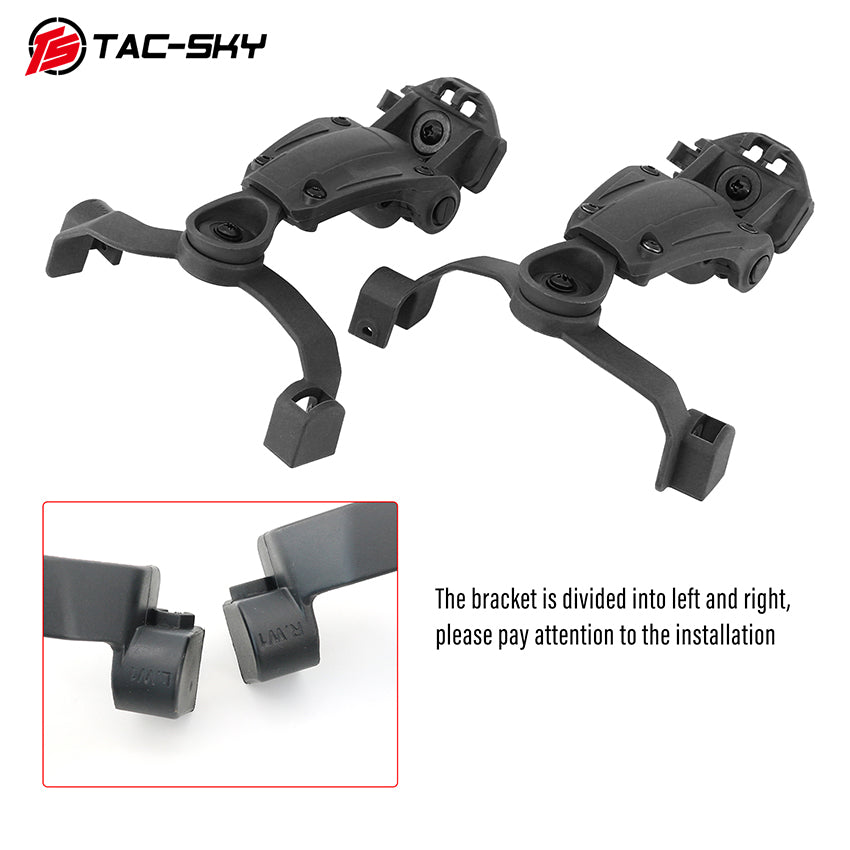 TS TAC-SKY ARC Rail Helmet Mount Compatible with Walker's Razor Tactical Headset