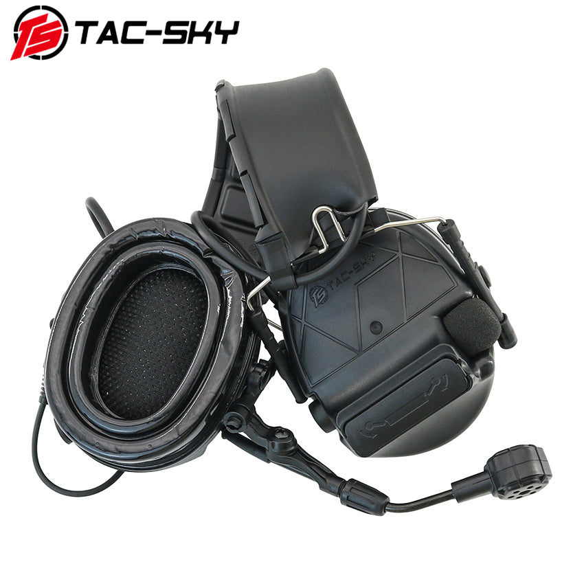 TS TAC-SKY Hearing Protection Sound Pickup Earmuff C5 PRO 2.0 Tactical Headset+ PTT + Detachable 7.0mm Cable