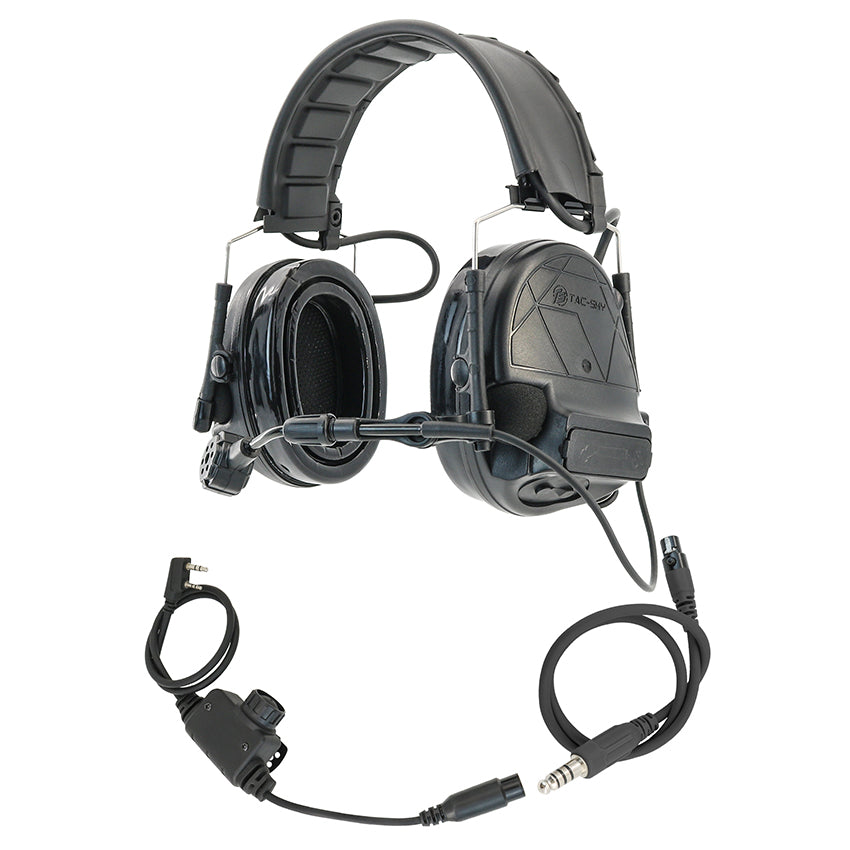 TS TAC-SKY Hearing Protection Sound Pickup Earmuff C5 PRO 2.0 Tactical Headset+ PTT + Detachable 7.0mm Cable
