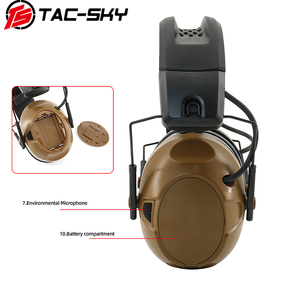 TS TAC-SKY Hearing Protection Safety Noise Cancelling Headphones Silicone Earmuffs
