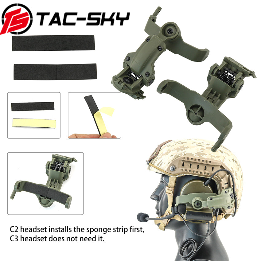 TS TAC-SKY New ARC Rail Helmet Adapter Compatible with Comta II/III/V Tactical Headset