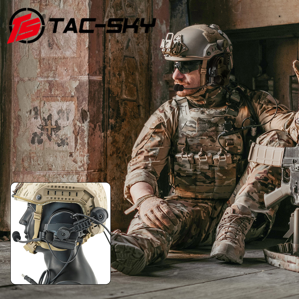 TAC-SKY Helmet Bracket Adapter for ARC Rail Helmet Compatible with Comta II/III Tactical Headset