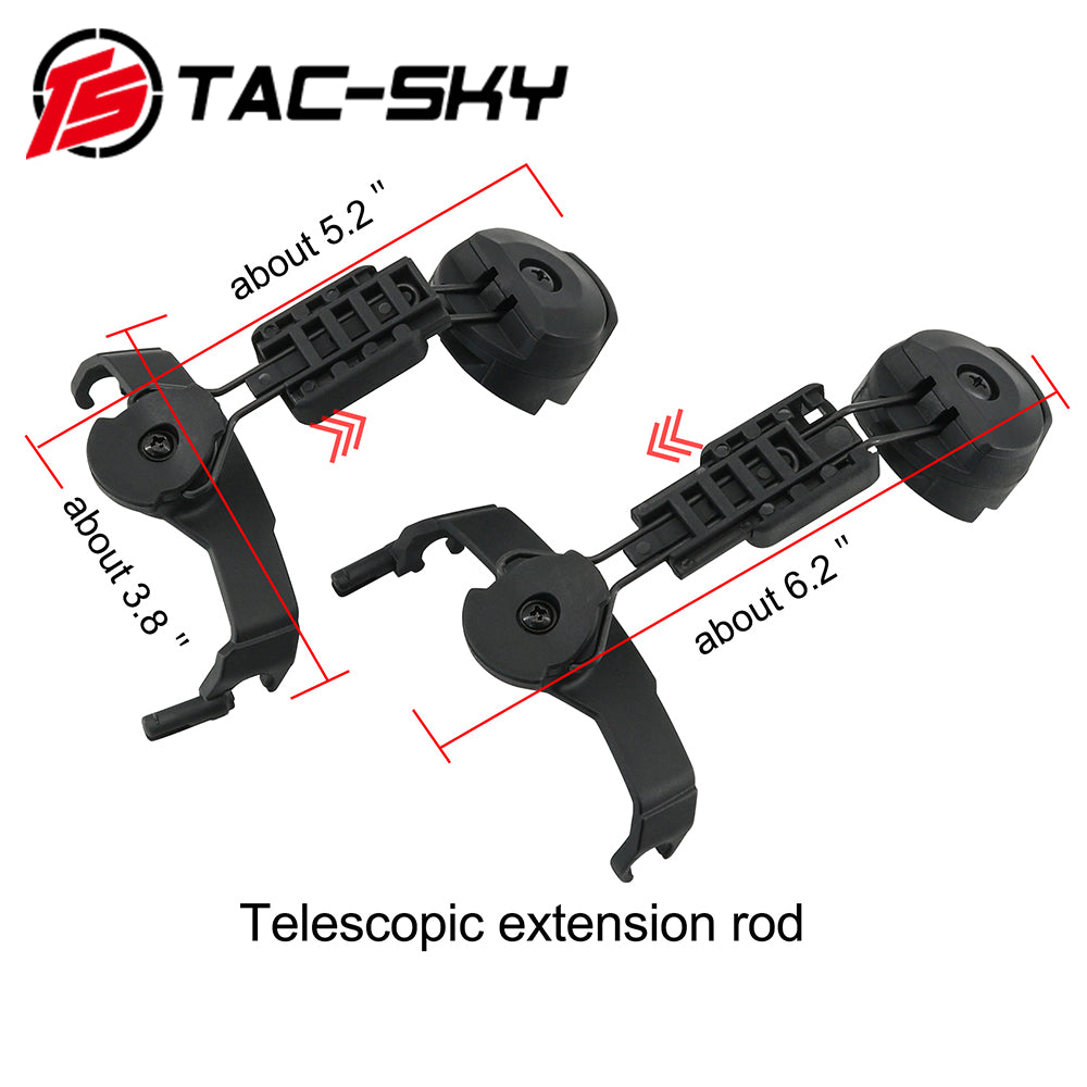 TAC-SKY Helmet Bracket Adapter for ARC Rail Helmet Compatible with Comta II/III Tactical Headset