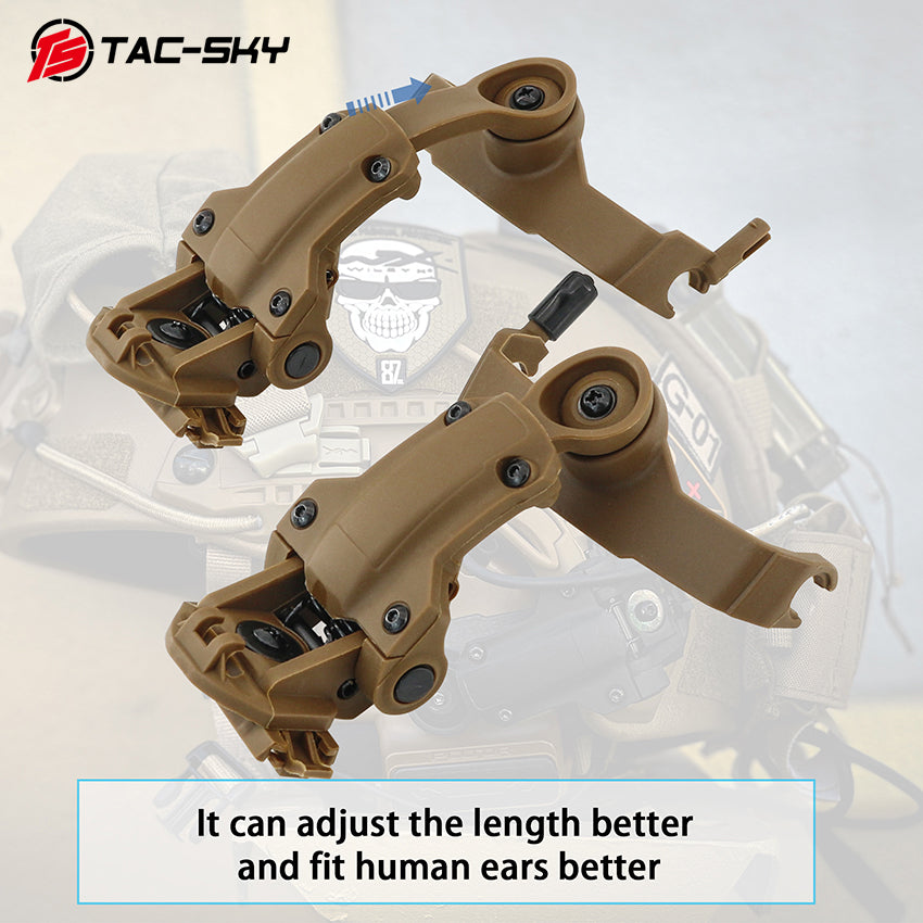 TS TAC-SKY ARC Rail Helmets Bracket Compatible with Comta II/III Tactical Headset
