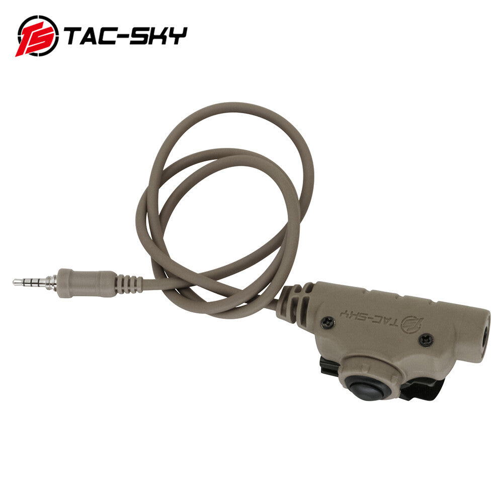 TS TAC-SKY Tactical PTT Adapter Compatible with Yaesu VX-6R/VX-7R 1 Pin Plug Intercom