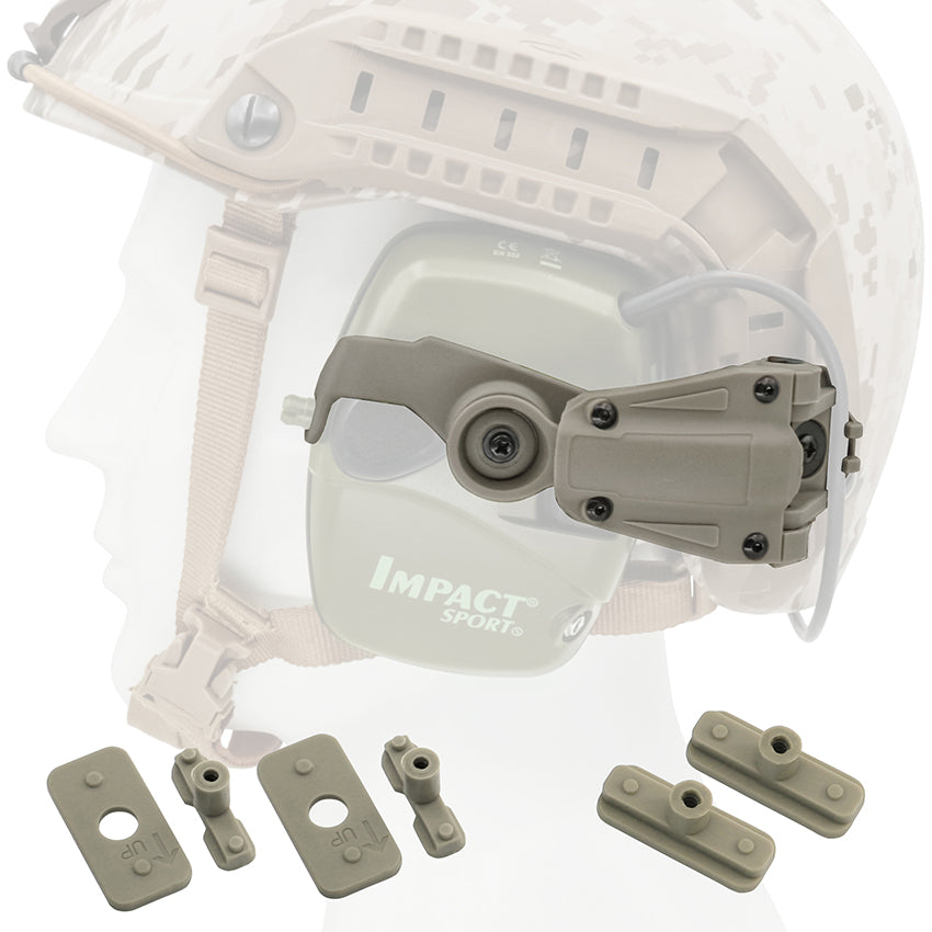 TS TAC-SKY ARC Rail Helmet Mounting Adapter Compatible with Howard Leight Tactical Headset