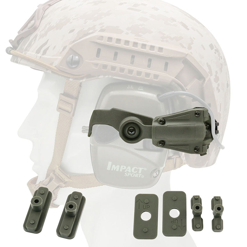 TS TAC-SKY ARC Rail Helmet Mounting Adapter Compatible with Howard Leight Tactical Headset