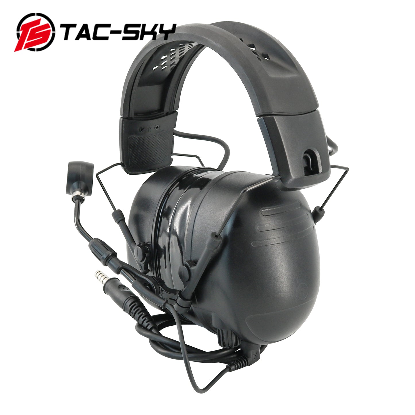 TS TAC-SKY Physical Noise-canceling Hearing Protection Headset Silicone Earmuffs