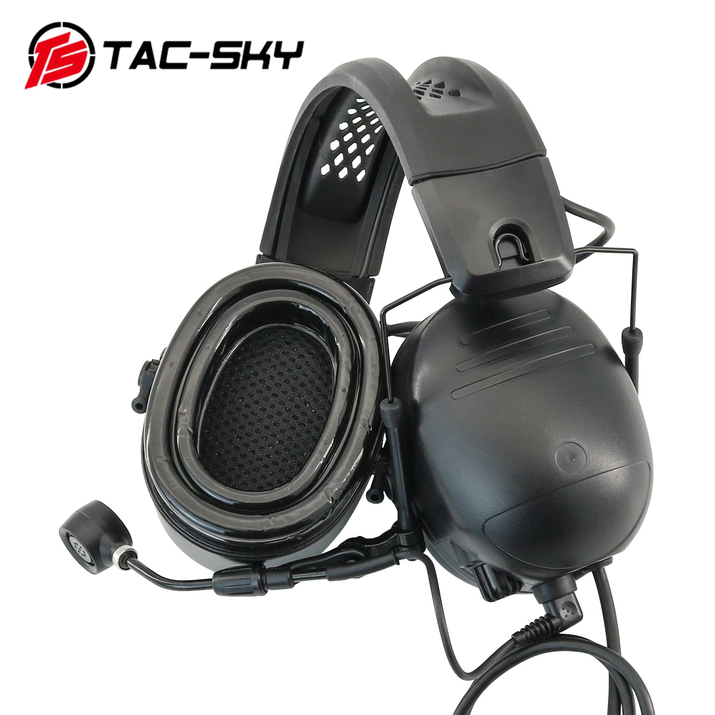 TS TAC-SKY Physical Noise-canceling Hearing Protection Headset Silicone Earmuffs