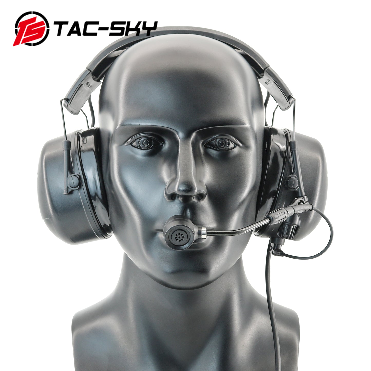 TS TAC-SKY Physical Noise-canceling Hearing Protection Headset Silicone Earmuffs