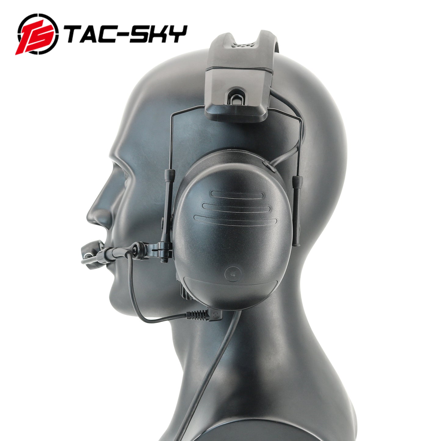 TS TAC-SKY Physical Noise-canceling Hearing Protection Headset Silicone Earmuffs
