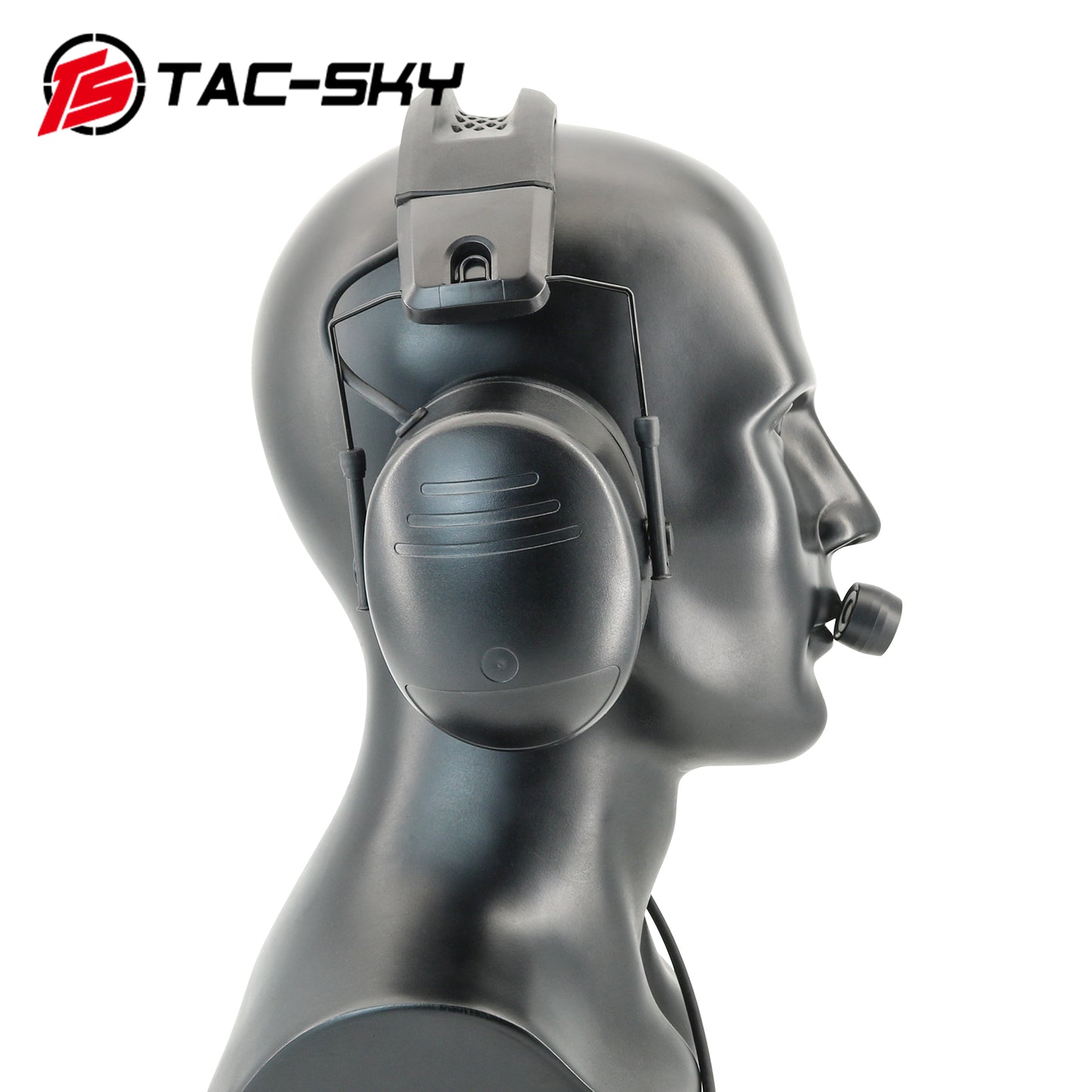 TS TAC-SKY Physical Noise-canceling Hearing Protection Headset Silicone Earmuffs