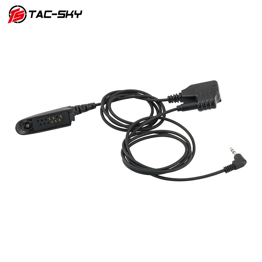 TS TAC-SKY Tactical Microphone PTT 3.5mm/2 Pin Plug Compatible with Motorola GP328 walkie-talkies