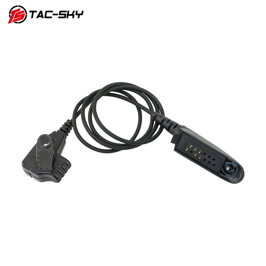 TS TAC-SKY Tactical Microphone PTT 3.5mm/2 Pin Plug Compatible with Motorola GP328 walkie-talkies