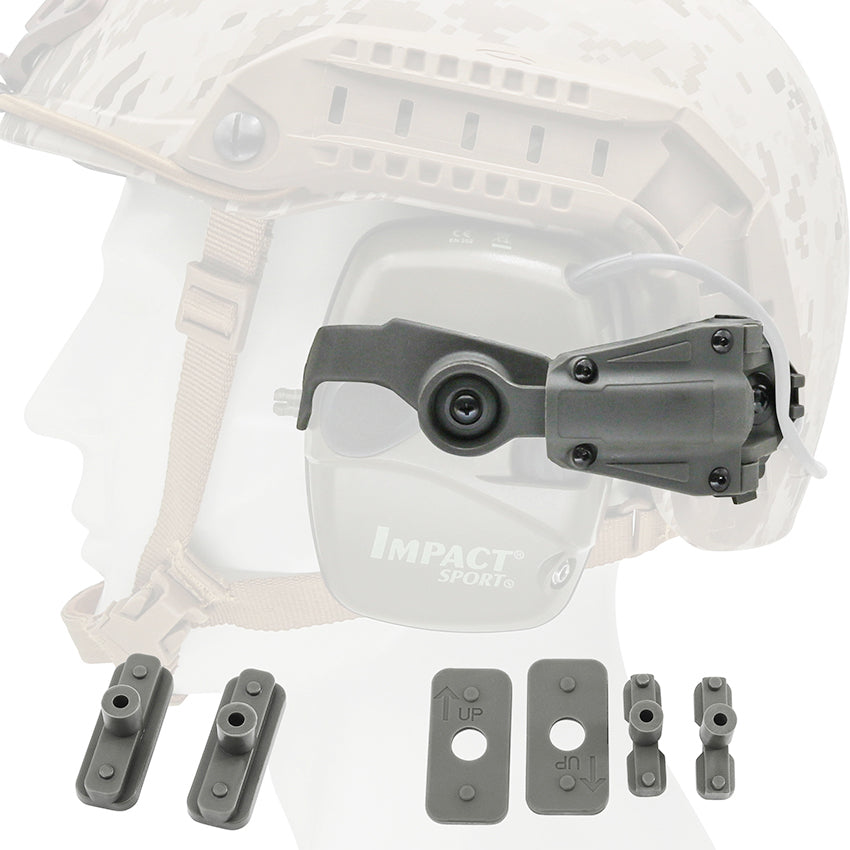 TS TAC-SKY ARC Rail Helmet Mounting Adapter Compatible with Howard Leight Tactical Headset