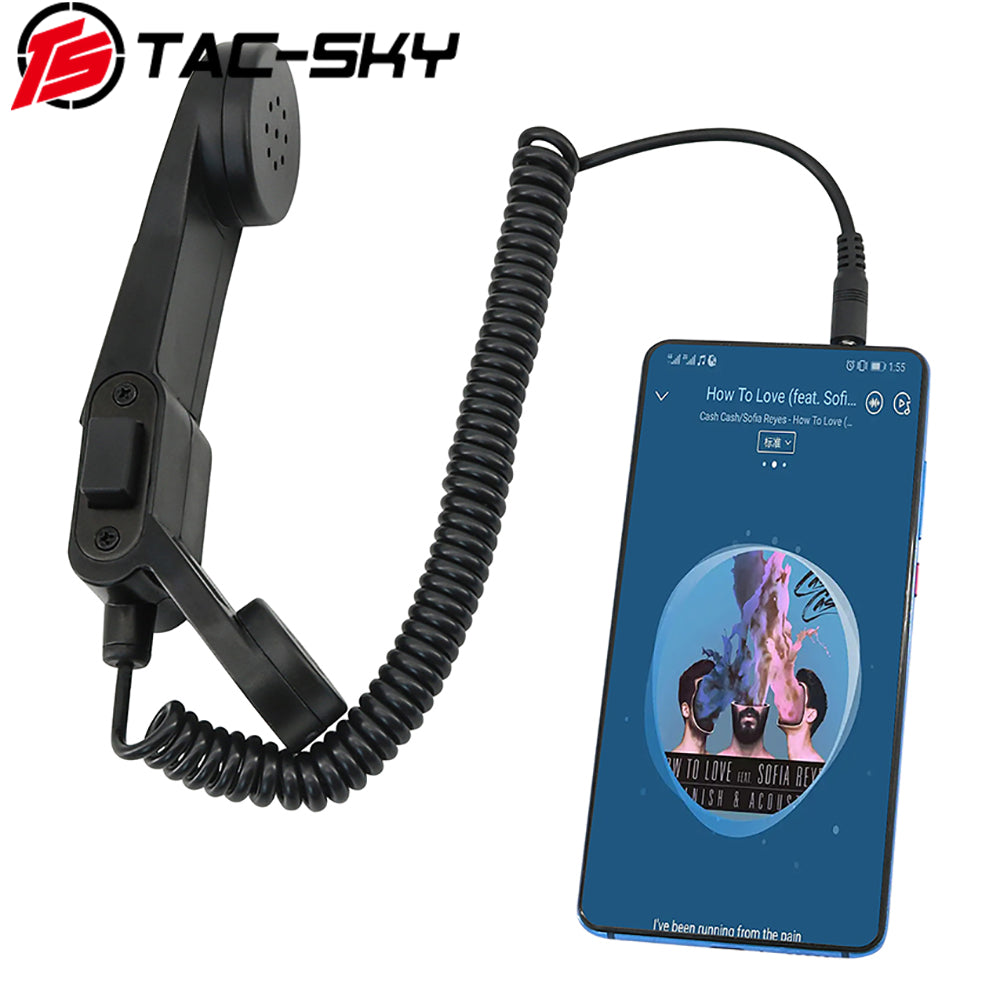 TS TAC-SKY 1-PIN Mobile Phone 3.5mm Plug H250 Tactical Handheld Speaker Microphone