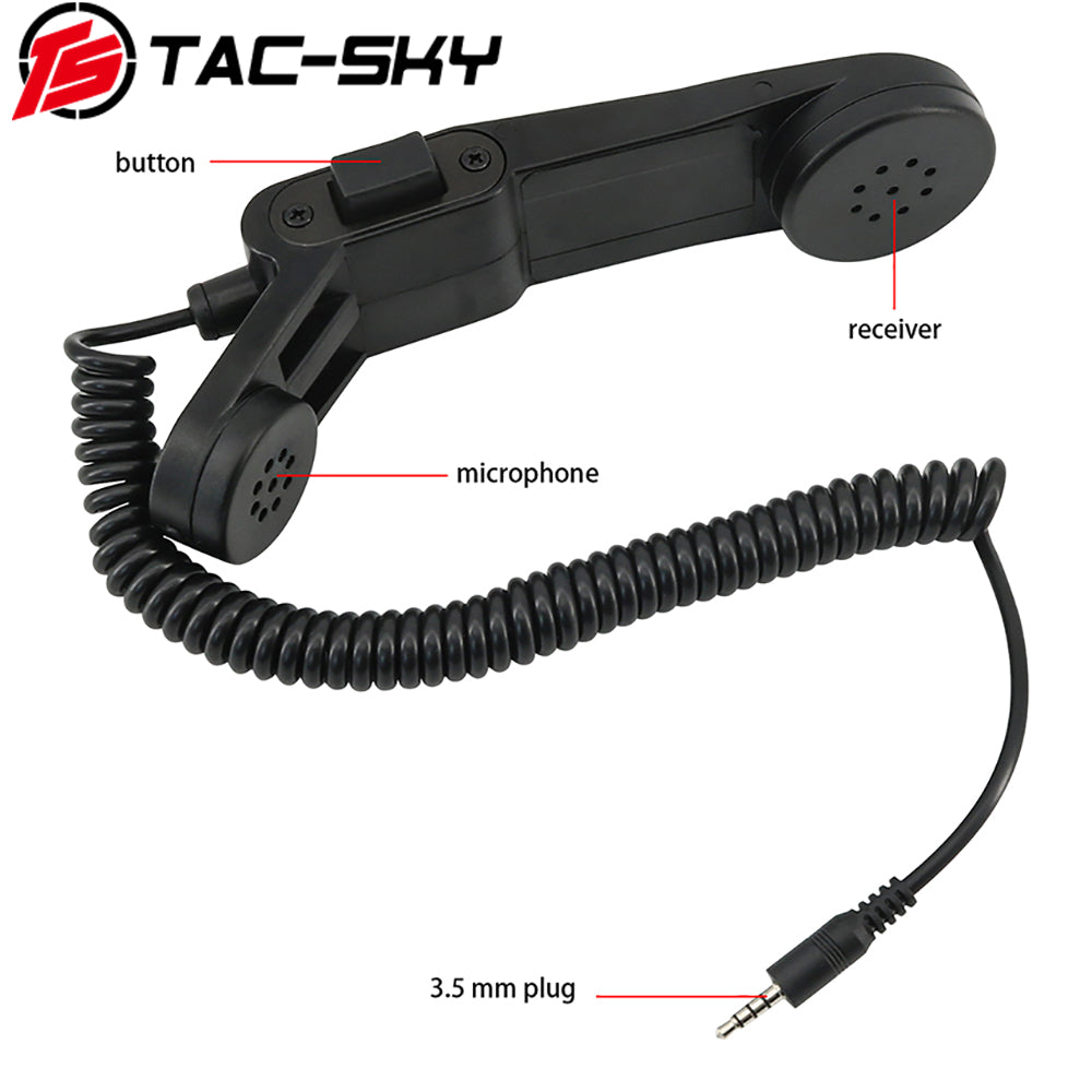 TS TAC-SKY 1-PIN Mobile Phone 3.5mm Plug H250 Tactical Handheld Speaker Microphone