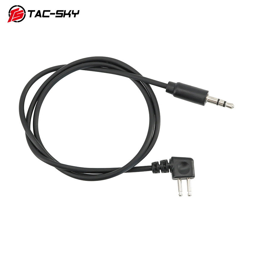 TS TAC-SKY Tactical PTT Microphone 2 Pin Plug or 3.5mm Compatible with Motorola GP2000