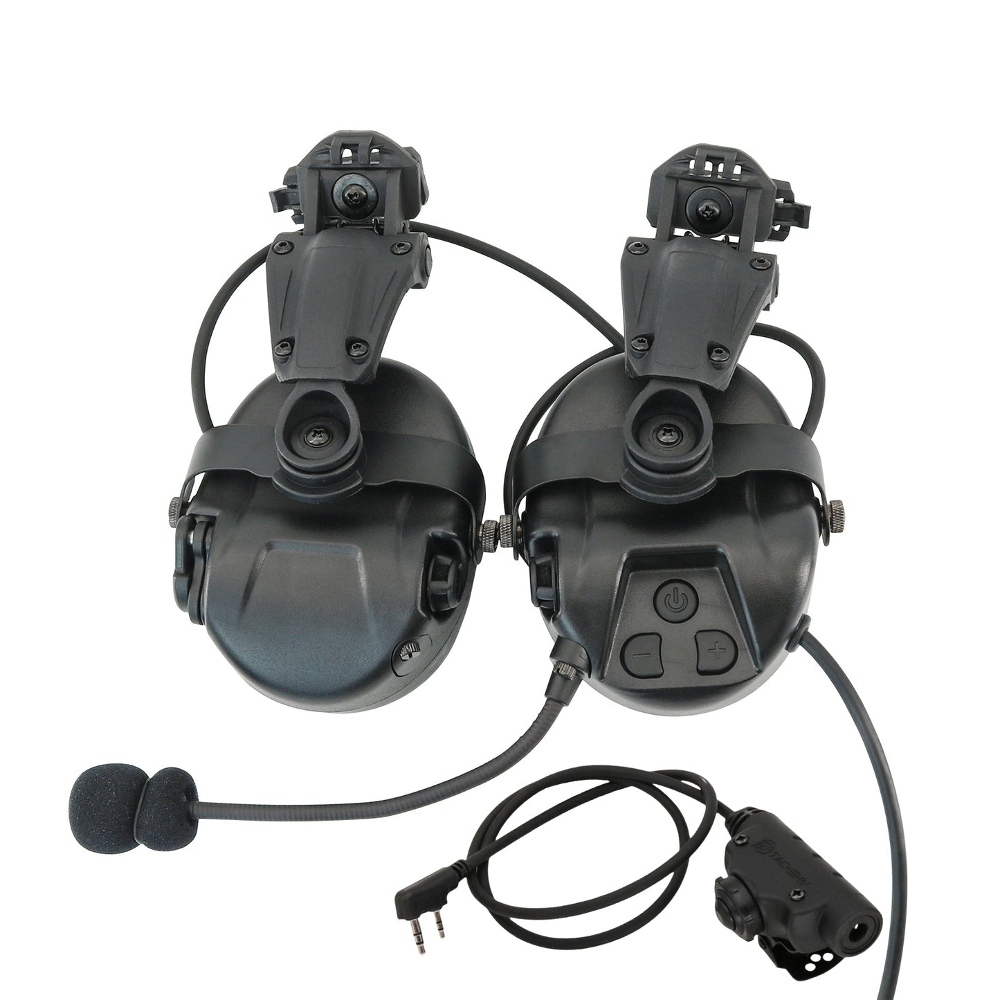 TS TAC-SKY MH303 Noise Canceling Tactical Headset Helmet Bracket for ARC Rail + V2 PTT