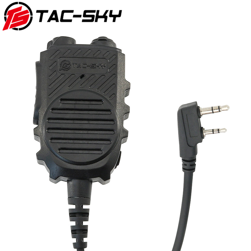 TS TAC-SKY Mini Single Side Wired Earbud 3.5mm+K 2 pin plug Handheld Microphone PTT
