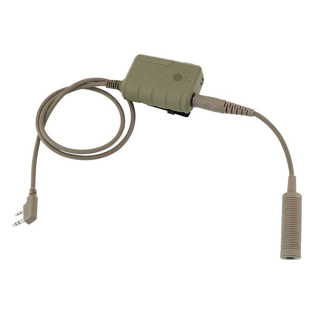 TS TAC-SKY Tactical Headset Extension Cable PTT Adapter with Bluetooth for K 2 Pin Plug